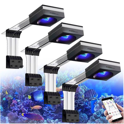 Popbloom RL90 Wifi Reef Aquarium Light 100W, Professional Marine Aquarium LED Full Spectrum for Reef Coral SPS/LPS Fish Tank LED