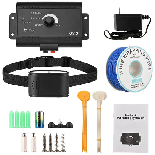 Ultimate Electric Pet Fence Collars for Stubborn Dogs - In-Ground/Aboveground Boundary System for Up to 1/2 Acre