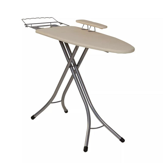 Extra-Wide Ironing Board with Four-Leg Silver Frame