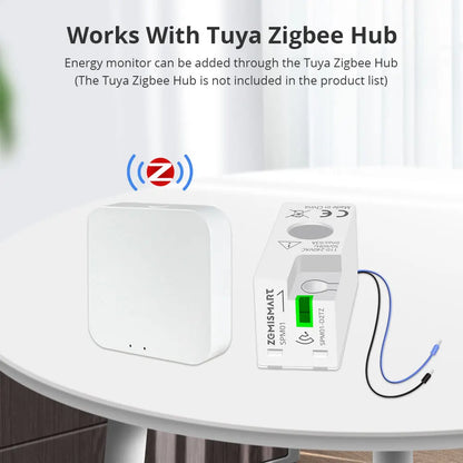 Smart Energy Meter Zigbee Wifi Monitor Electric Sensor Real-Time Measure Work with Tuya Zigbee2Mqtt Home Assistant
