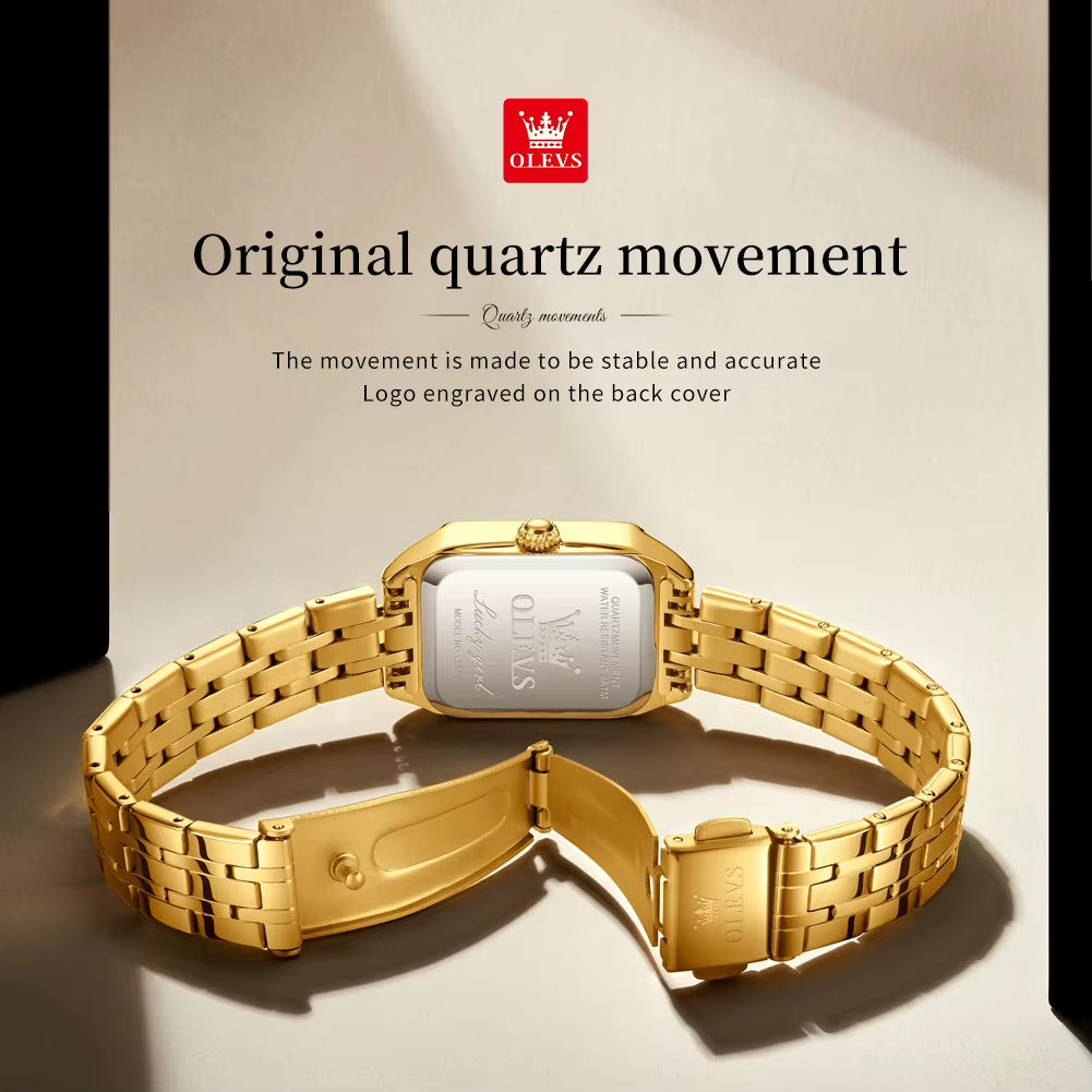 Luxury Brands Women'S Watches Trend Waterproof Simple Atmosphere Stainless Steel Quartz Wrist Watch Original Certification