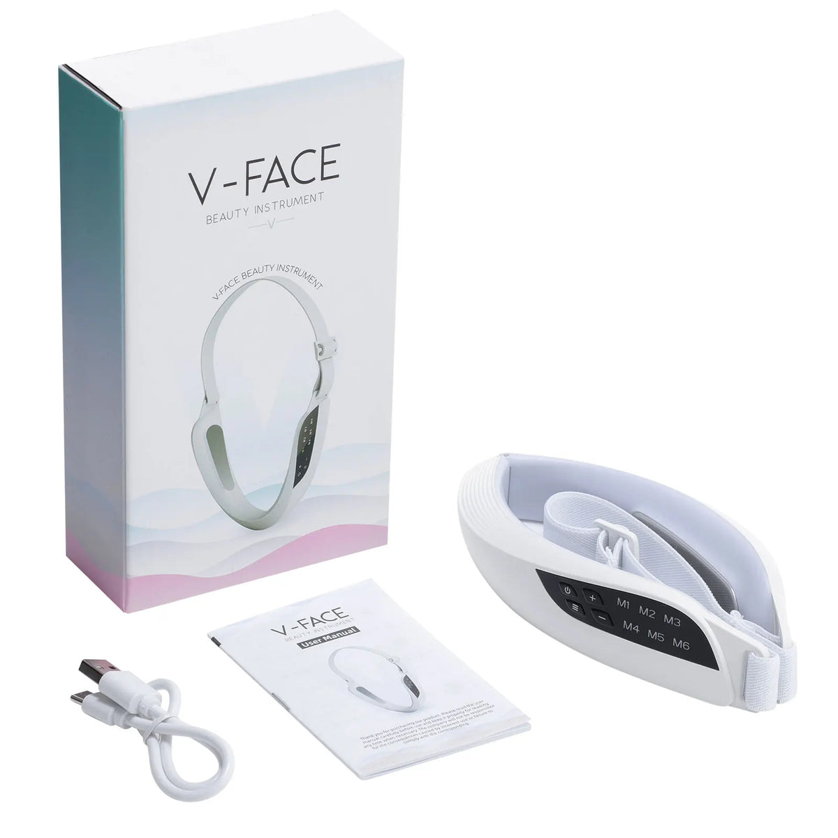 EMS Facial Lifting Massager with LED Photon Therapy for Anti-Wrinkle and Double Chin Reduction
