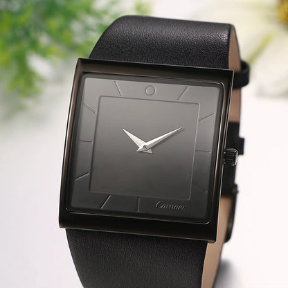 New Trendy Men'S Top Brand Luxury Watch Relogio Masculino Clock Man'S Genuine Leather Strap Male Quartz Wristwatches