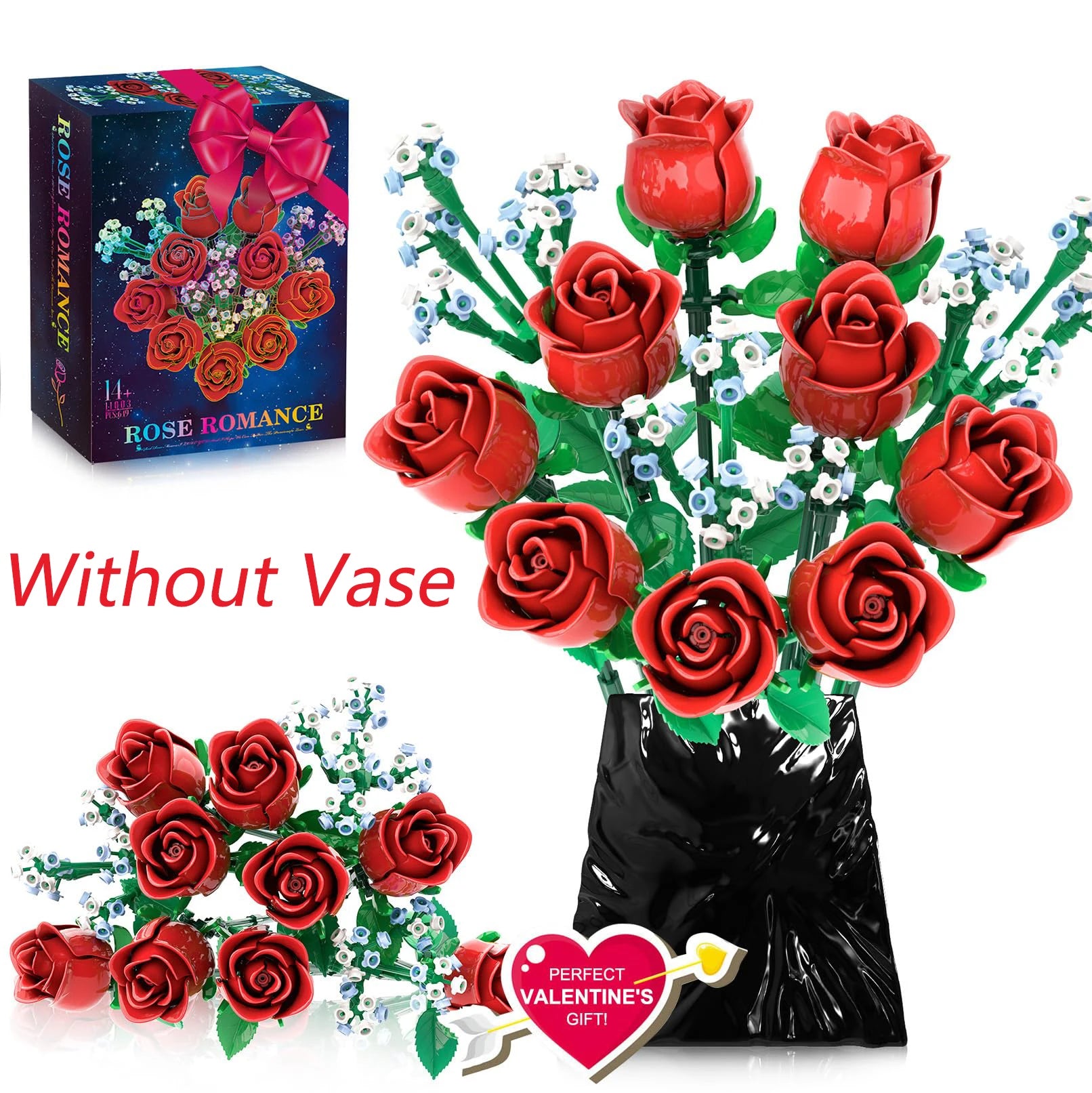 1009PCS Sunflower Building Blocks Flower Bouquet Vase Model Bricks Set Idea Home Decoration Kids Educational Toys Holiday Gifts