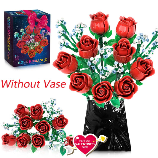 1009PCS Sunflower Building Blocks Flower Bouquet Vase Model Bricks Set Idea Home Decoration Kids Educational Toys Holiday Gifts