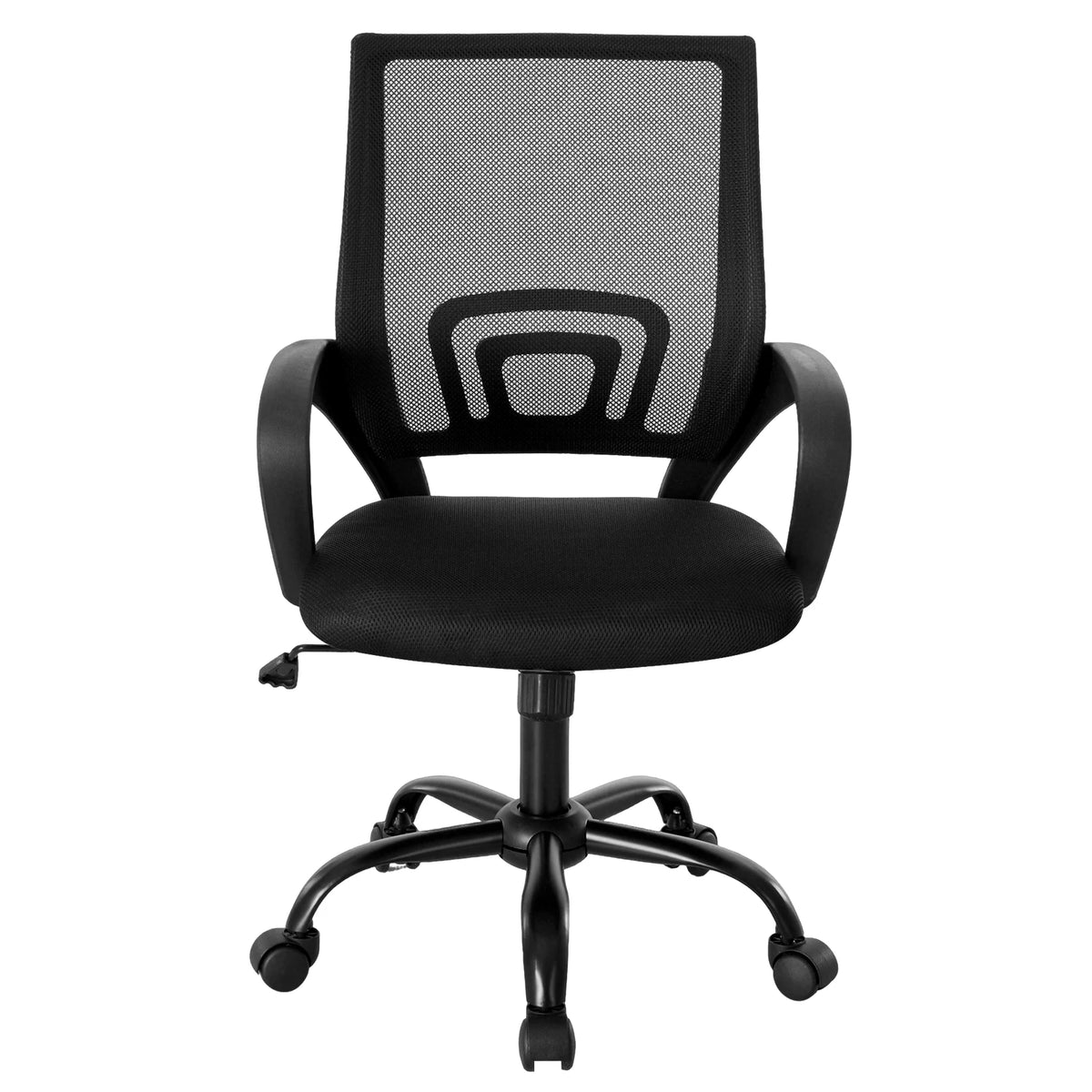 Ergonomic Height-Adjustable Office Desk and Gaming Chair with Fixed Armrests, 360° Swivel, and Storage Back for Computer and Meeting Room Use