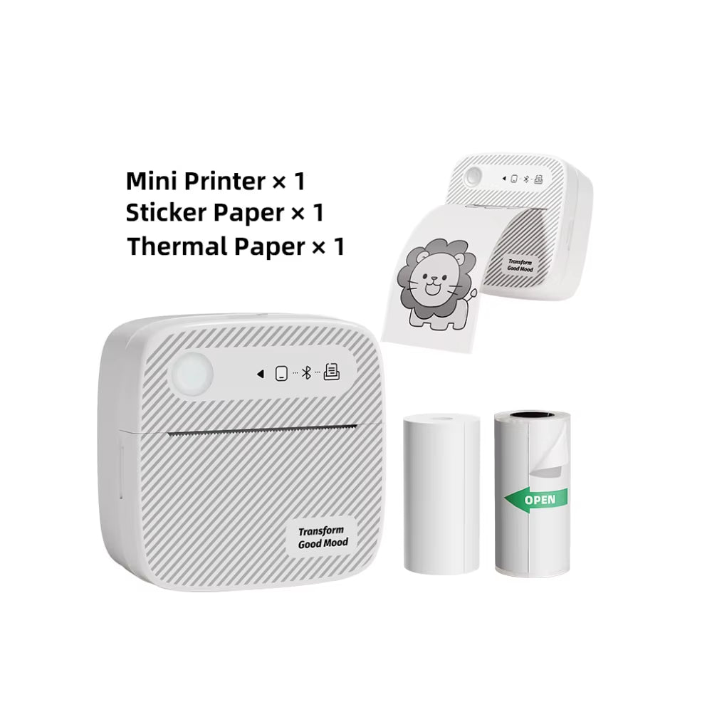 B3 Portable Photo Printer with Bluetooth Ios Android for Inkless Thermal Printing Sticker Printer Label Maker DIY Toy Kids Gift