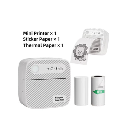 B3 Portable Photo Printer with Bluetooth Ios Android for Inkless Thermal Printing Sticker Printer Label Maker DIY Toy Kids Gift