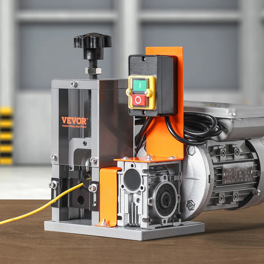 Succebuy Electric Wire Stripping Machine - 1.5-25mm Cable Stripper, 180W, 60Ft/Min, 3 Feeding Holes for Scrap Copper Recycling