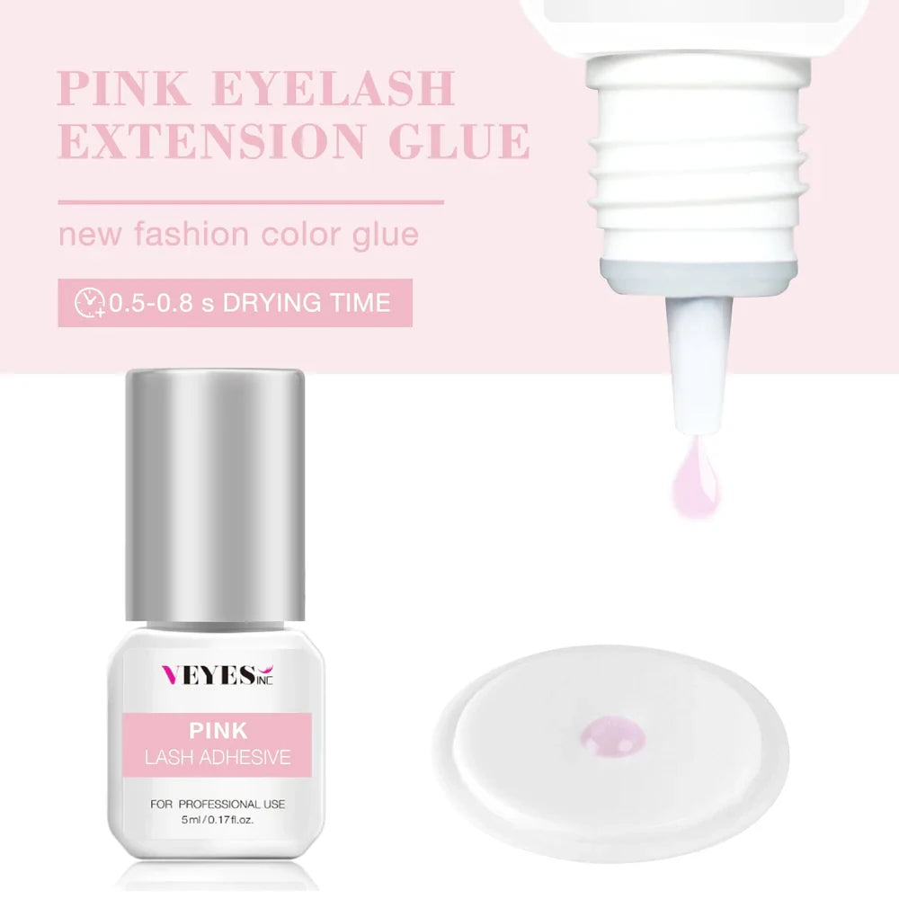 Veyes Inc 5ml Eyelash Extensions Adhesive - Fast Drying (0.5 Seconds) with 7 Weeks Retention for Volume Makeup Applications