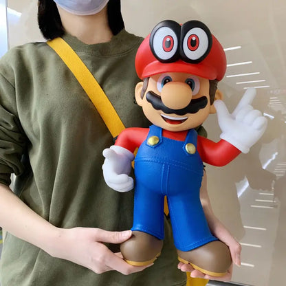 New Anime Large Size Bowser Figures PVC Bros Hat Can Take off Toy Model for Kids