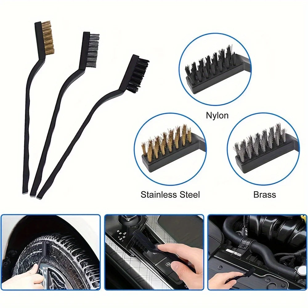 Premium Car Detailing Brush Set - Comprehensive Auto Cleaning Kit for Vents, Gaps, and Air Outlet Maintenance