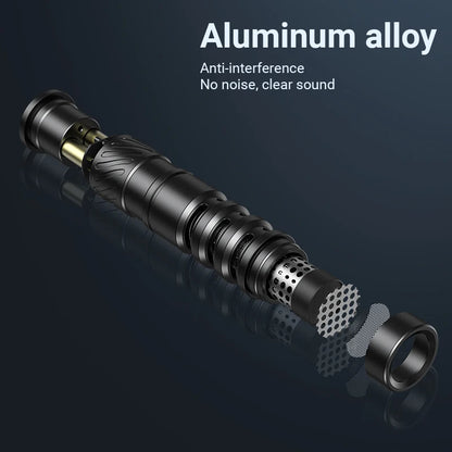 Aluminum Alloy Professional Recording Microphone with Spring Cable Plug and Play for Canon Nikon DSLR Camera Smartphone