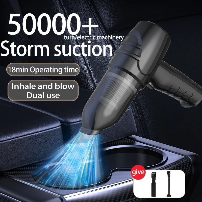 Wireless High-Power Dual-Use Car and Home Vacuum Cleaner - Multi-Functional Handheld Device with Strong Suction