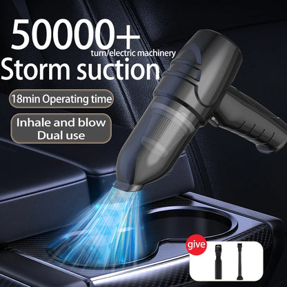 Wireless High-Power Dual-Use Car and Home Vacuum Cleaner - Multi-Functional Handheld Device with Strong Suction