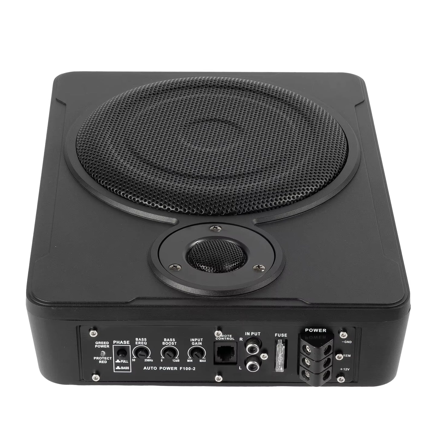8 Inch 200W Car Under-Seat Active Subwoofer Power Amplifier Bass Box Car Ultra Slim Subwoofer Car Stereo Audio Speaker 30-100Hz