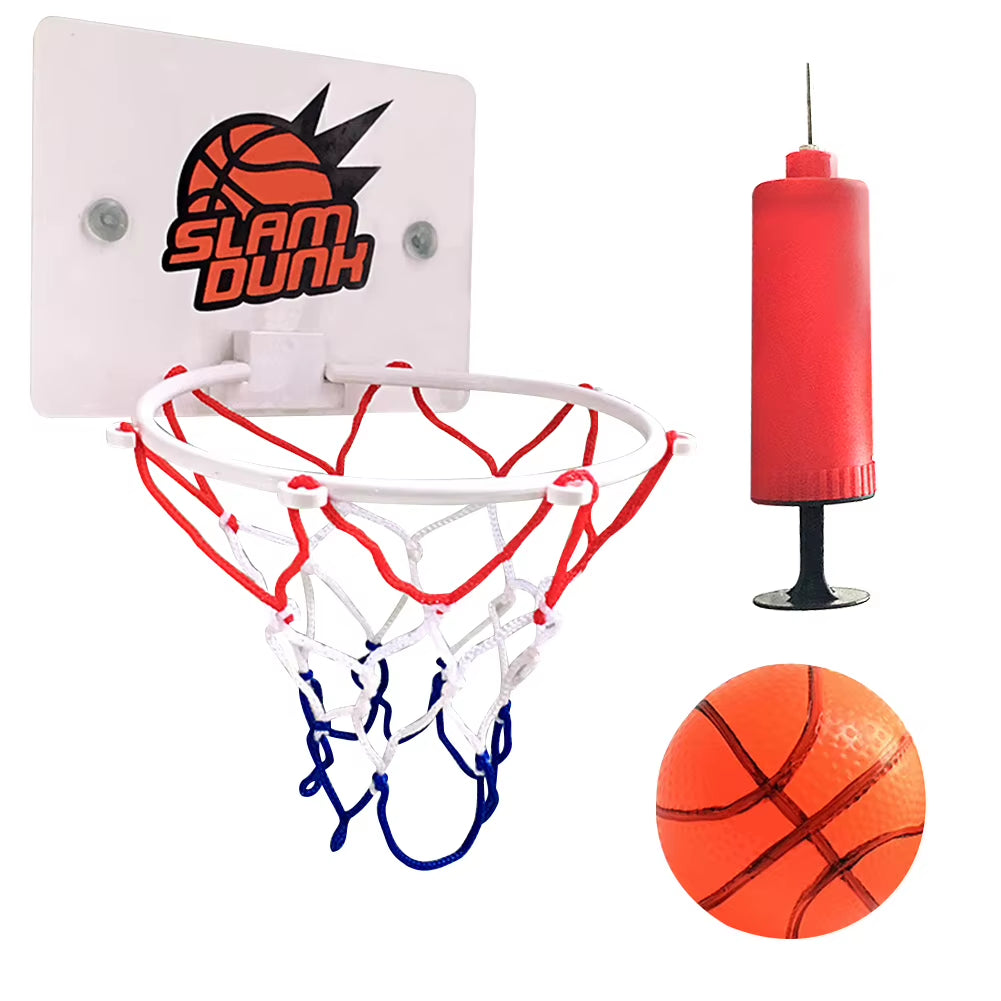 1-5Set Mini Basketball Hoop Set with Ball and Inflatable Kids Funny Game Home Sports Wall Hanging Basket Pump for Indoor Outdoor