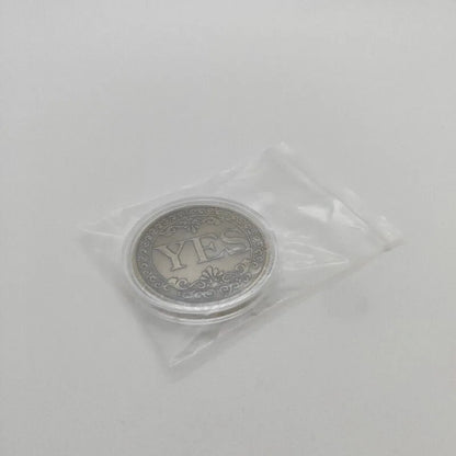 1PC Bronze Yes or No Commemorative Coin Souvenir Non-Currency Coins Game Prop Challenge Coins Collection Decoration Crafts