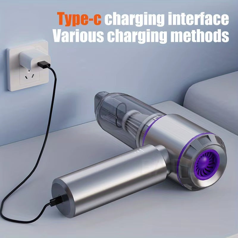 Portable Handheld Vacuum 30000Pa Cordless Car Vacuum Cleaner with Brushless Motor 4 in 1 for Keyboard, Home, Pet and Car