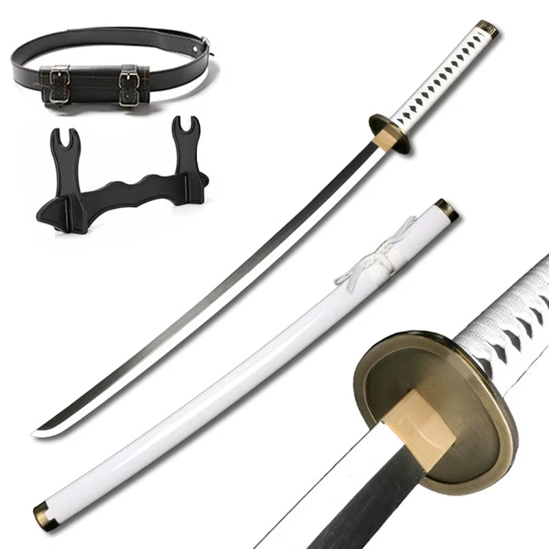 Set of 3 Handmade 41" Zoro Katanas - Anime Cosplay Swords Crafted from Bamboo Wood for Collectors and Gift Giving