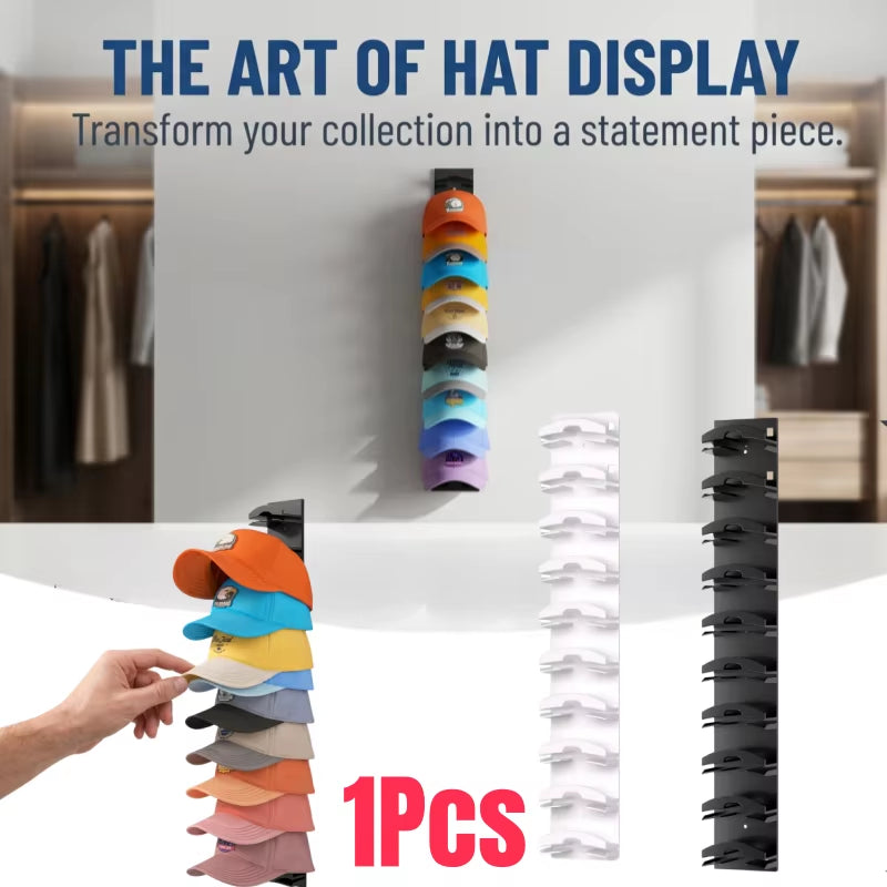 Space-Saving Plastic Hat Rack Organizer for Closet and Entryway Storage - 1 Piece