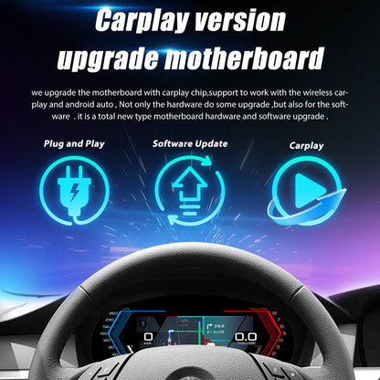 1920x720 Auto LCD Dashboard Display for BMW 3 Series E90 E91 E92 (2005-2012) Virtual Cockpit Speedometer