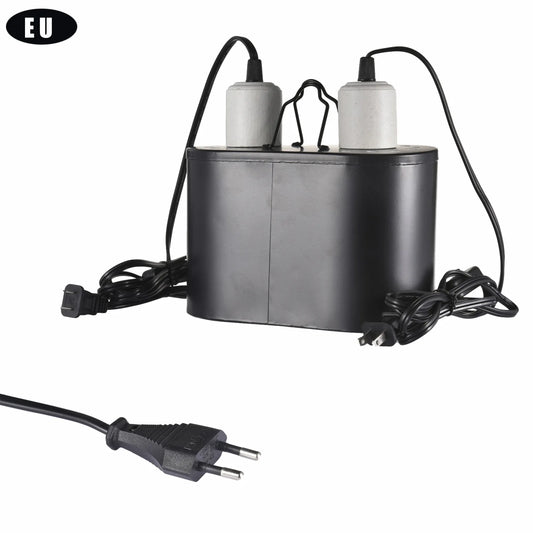 Dual Reptile Light Fixture Dual Deep Heat Lamps UVB Light Fixture for Reptiles Dome Heat Lighting Lamp Combo Kit