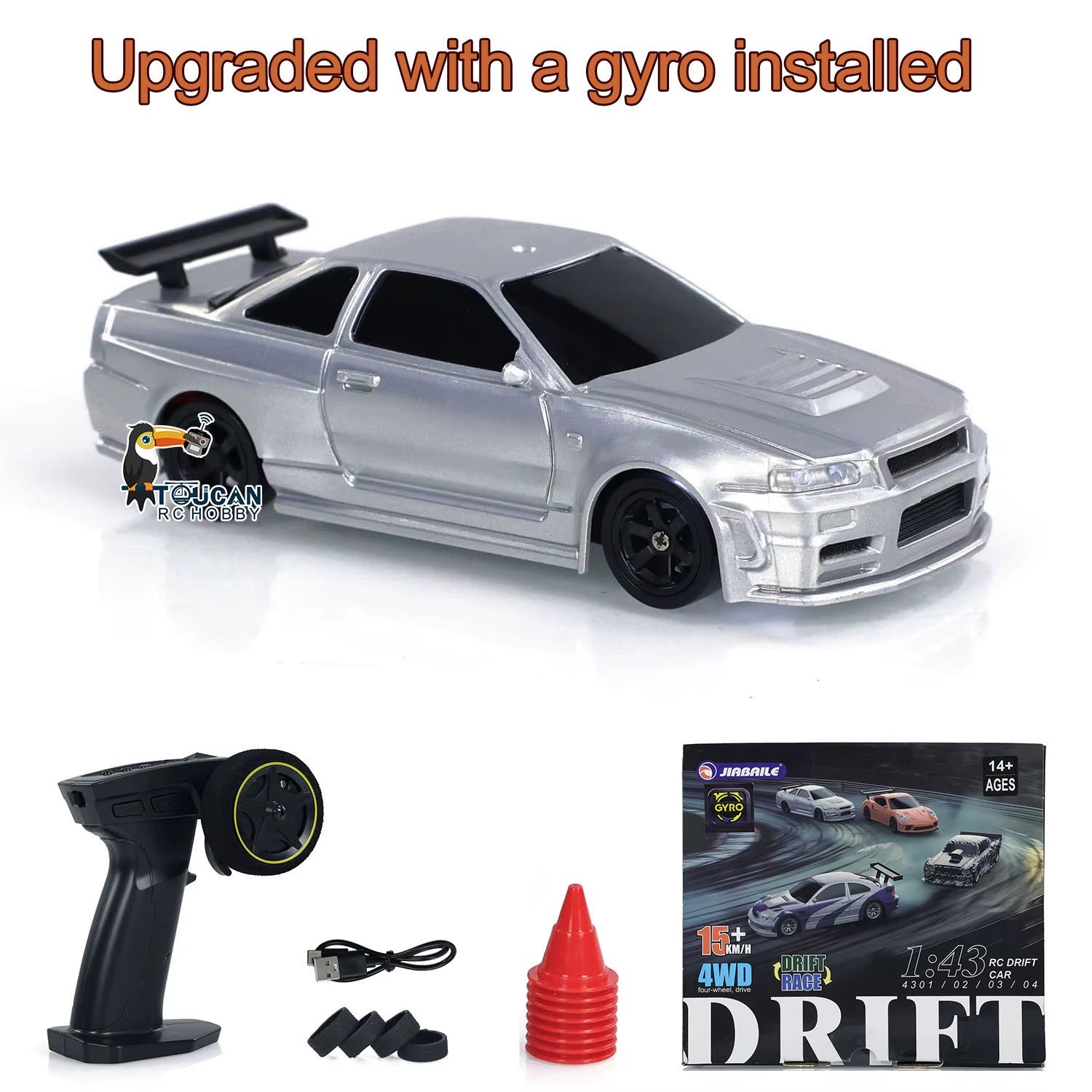 US Stock RC Drift Car 1/43 RTR Race 4WD Gyro Four-Wheel Drive Radio Control High Speed Model 2.4G Racing Drifting Cars Toy Model