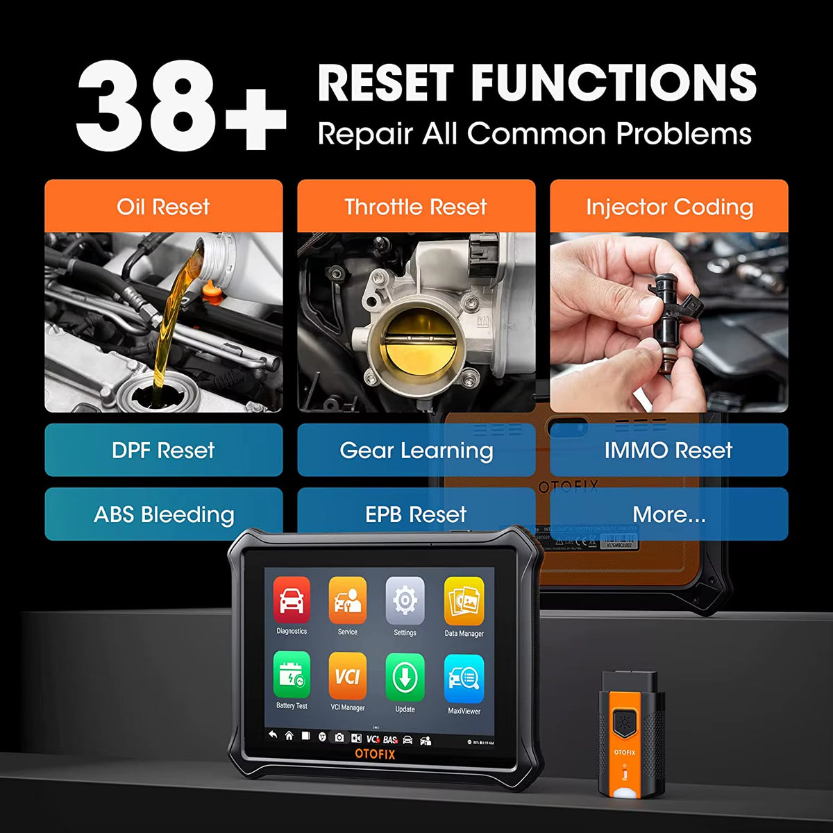 OTOFIX D1Lite Bluetooth OBD2 Diagnostic Tool - Bi-Directional Automotive Scanner with 2 Years of Free Updates and Active Testing Features