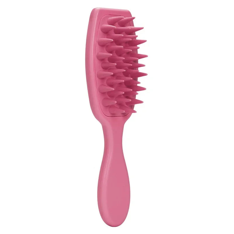 Long Handle Silicone Shampoo Brush for Scalp Massage and Hair Washing
