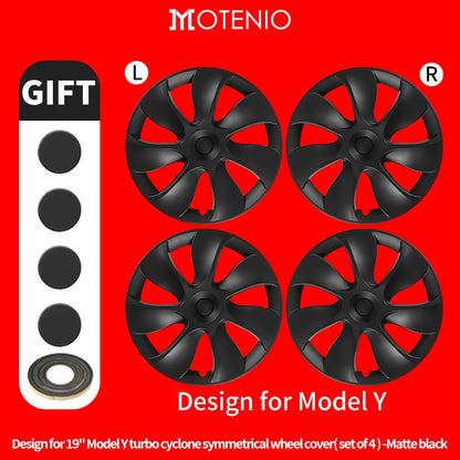 4-Piece Wheel Cap Set for Tesla Model Y (2020-2024) 19-Inch Hubcap Replacement Accessories
