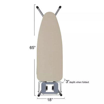 Extra-Wide Ironing Board with Four-Leg Silver Frame
