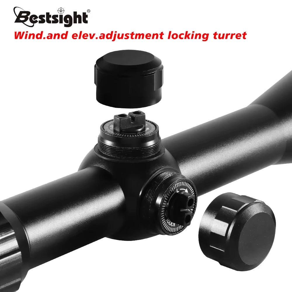 3-9X40 Tactical Hunting Scope with Red/Green Illuminated Mil Dot Crosshair and Mounts
