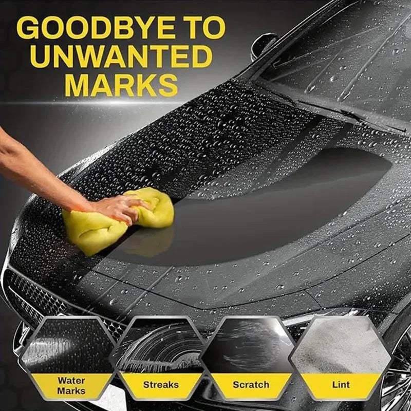 Premium PVA Quick-Dry Car Wash Towel - Ultra Absorbent, Scratch-Free, Reusable Deerskin Cloth for Auto Maintenance