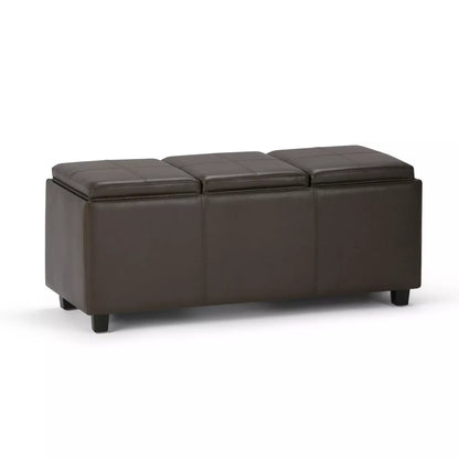 Franklin Storage Ottoman and Benches - Red