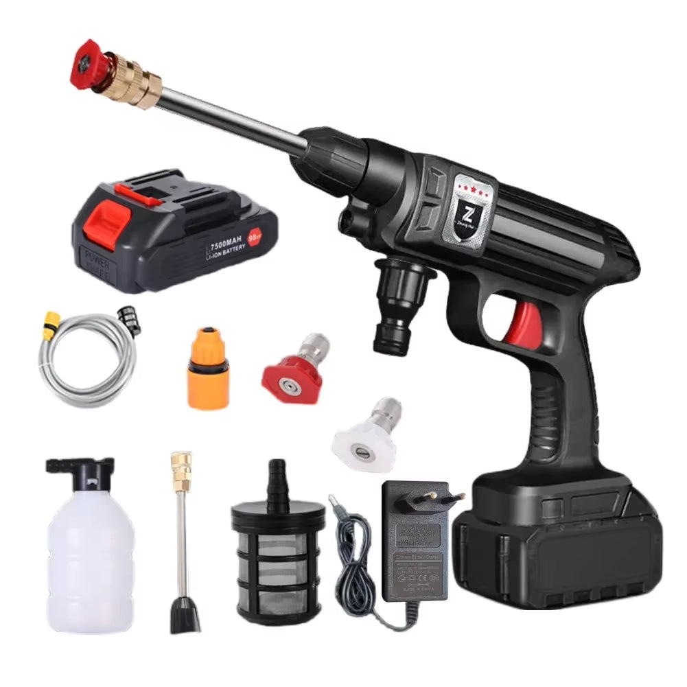 High Pressure Car Washer 30Bar Wireless Car Wash Machine 4000Mah Rechargeable Car Wash Machine for Garden Watering Home Cleaning