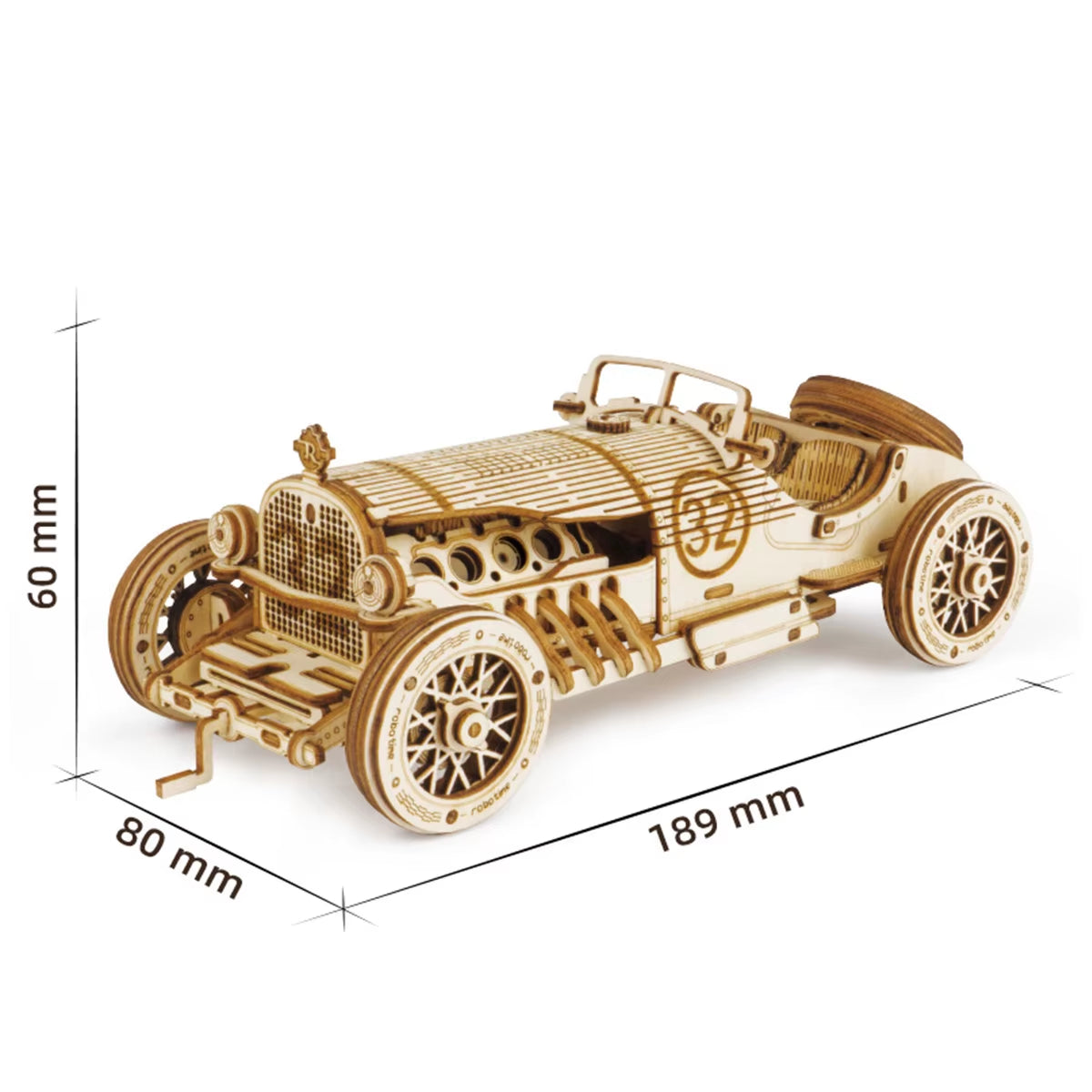 Robotime Classic Car 3D Wooden Puzzle Model Kits: Vintage Train, Army Jeep, and Heavy Truck at 1:15 Scale for Children