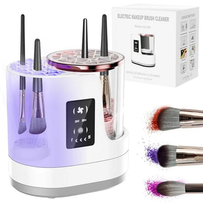 3-in-1 Automatic Electric Makeup Brush Cleaner and Dryer - Quick-Drying Tool for Gentle Care of Brush Bristles