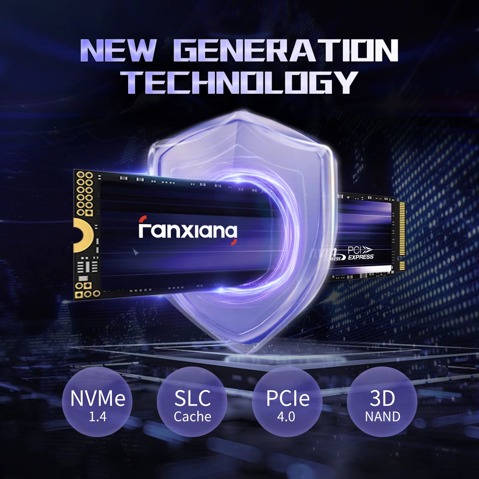 Fanxiang S880 M.2 SSD 7300Mb/S 1TB/2TB/4T M.2 Nvme SSD Drive Hard Disk Internal Solid State Drive for PS5 Laptop