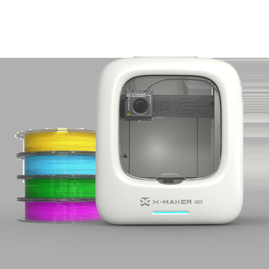 X-MAKER JOY 3D Printer for Kids High Precision 0.05Mm 200Mm/S Printing Speed Wi-Fi USB Enclosed Safe Design AI Voice Interaction Customization with 4Er/8Er Colorful PLA Filament Set
