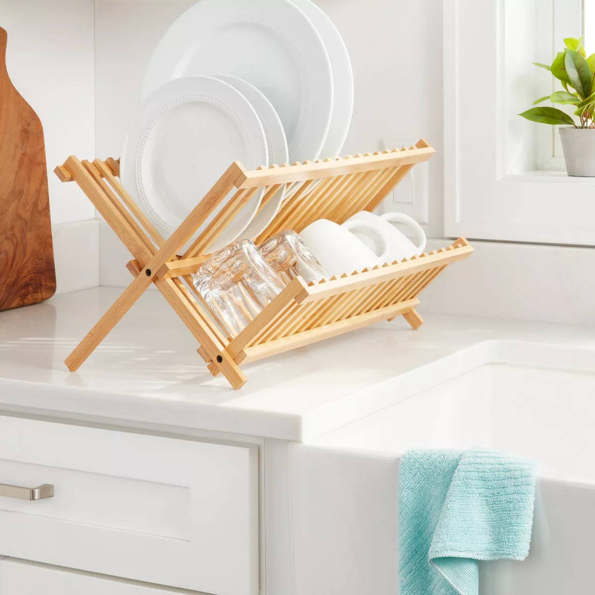 Bamboo Drying Rack in Brown
