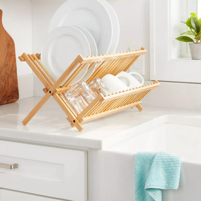 Bamboo Drying Rack in Brown