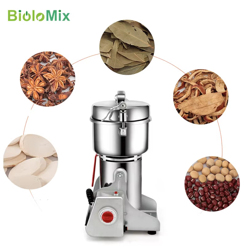 Dry Food Grinder Mill 800G 700G - Grain Spice Herb Cereal Coffee Grinder Gristmill for Flour Powder Crushing