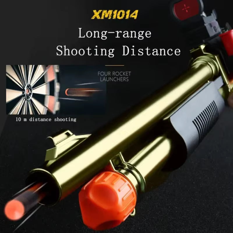 Soft Bullet Toy Gun Shotgun with Shell Ejection Function and Long Range Shooting Distance