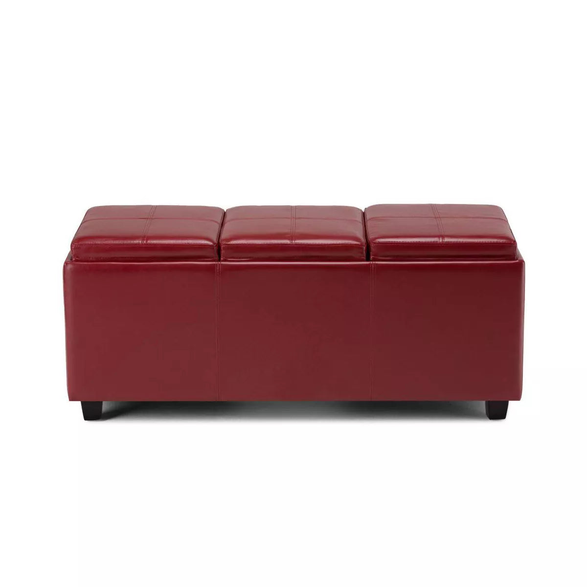 Franklin Storage Ottoman and Benches - Red