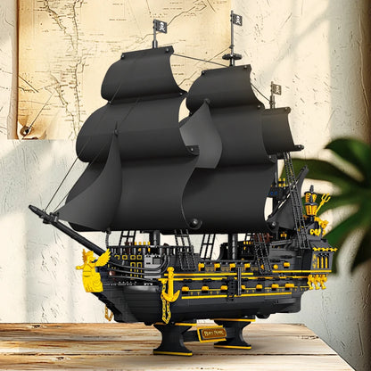 2076-Piece Pirate Ship Building Blocks Model - DIY Assembly Educational Sailboat Ornament for Kids and Adults