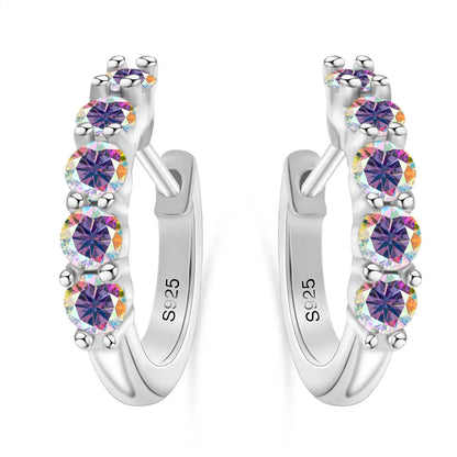 925 Sterling Silver Earrings Featuring 1 CT Total Moissanite - Elegant Jewelry Gift for Weddings and Special Occasions, Timeless Classic Design