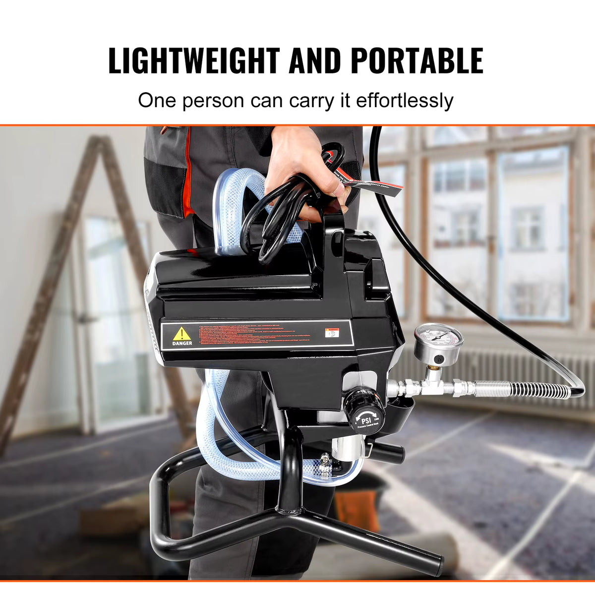 Succebuy High Efficiency 750W/950W Electric Airless Paint Sprayer - 3000PSI Handheld Solution for Home Interior Applications