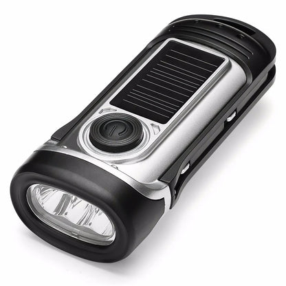 THORFIRE Hand Cranking Solar Powered Flashlight IPX6 Waterproof LED Flashlights Emergency Lights Dynamo Torch Ideal for Camping Outdoor Climbing Backpack Hiking