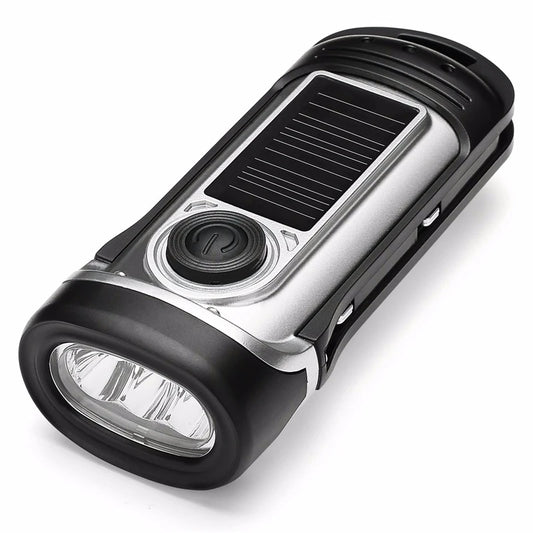 THORFIRE Hand Cranking Solar Powered Flashlight IPX6 Waterproof LED Flashlights Emergency Lights Dynamo Torch Ideal for Camping Outdoor Climbing Backpack Hiking